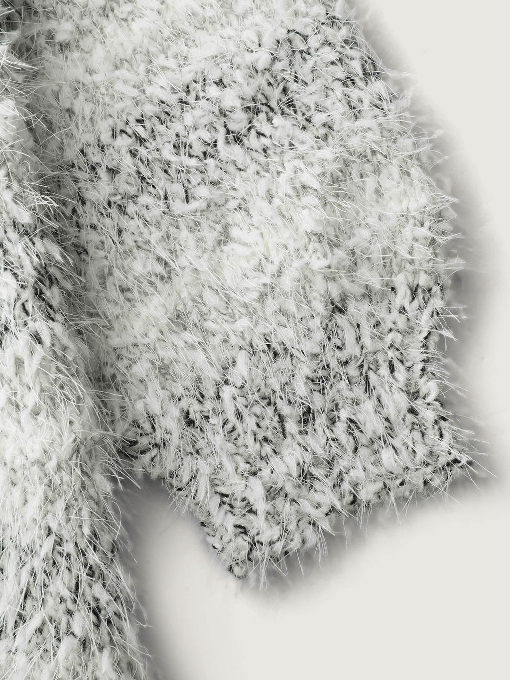 Plush Textured Striped Knit Cardigan