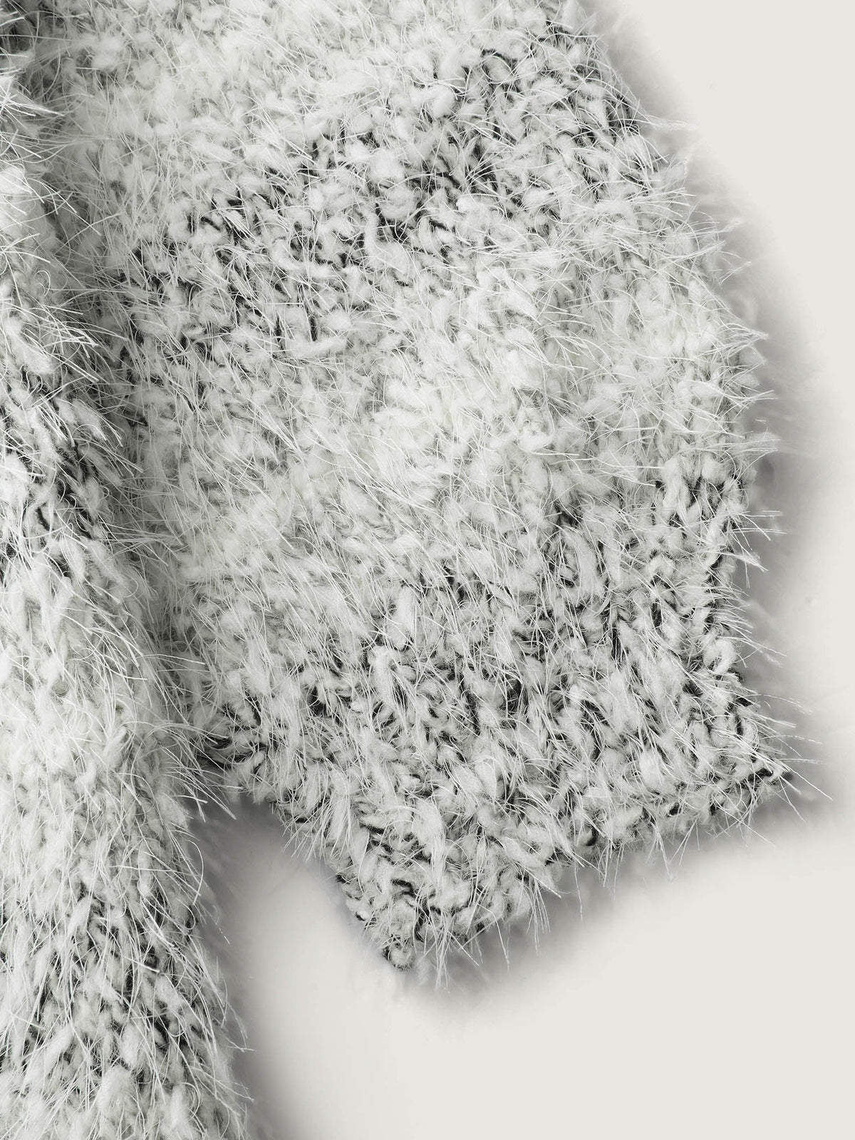 Plush Textured Striped Knit Cardigan