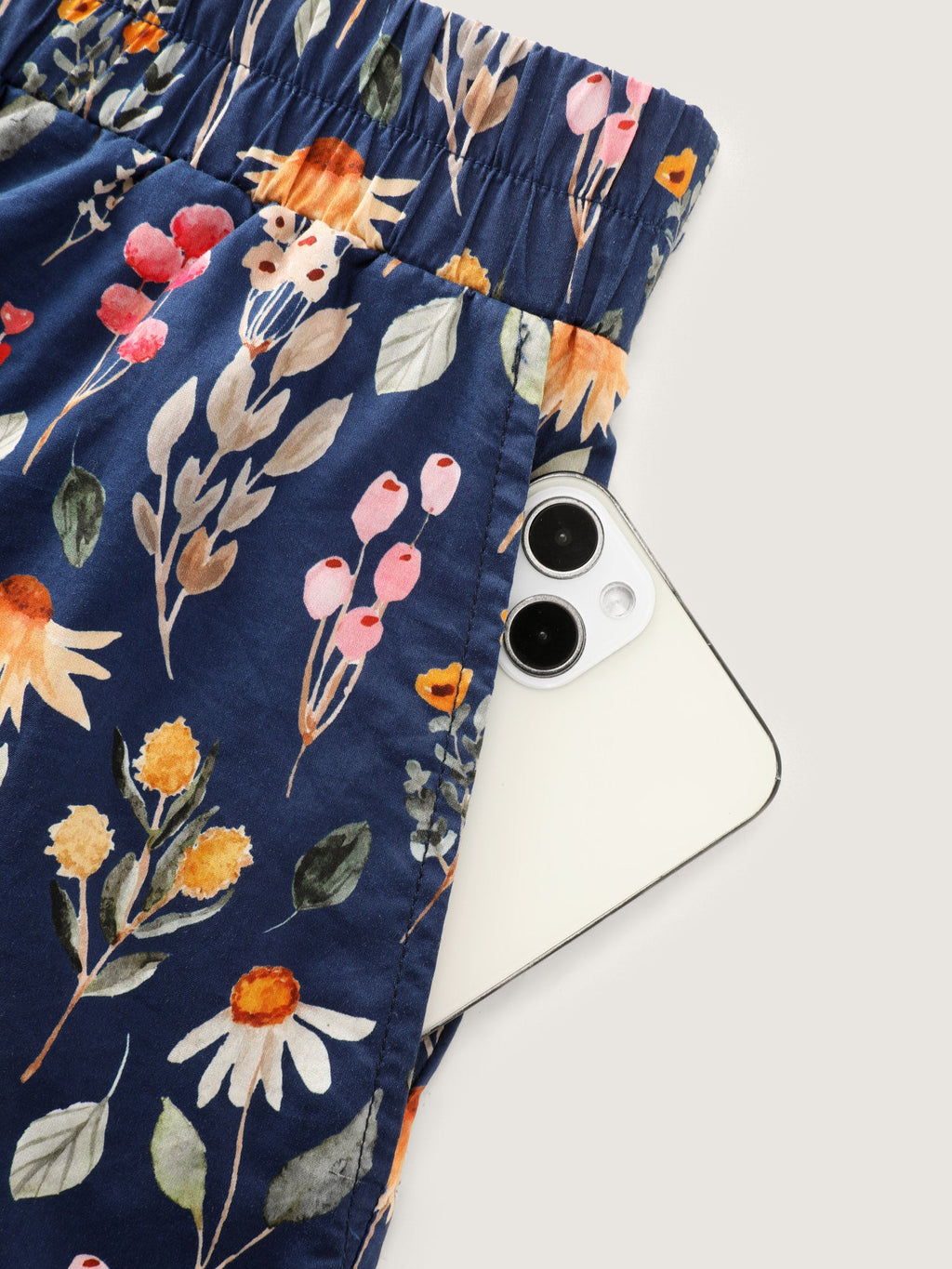 Floral Print Wide Waistband Shorts