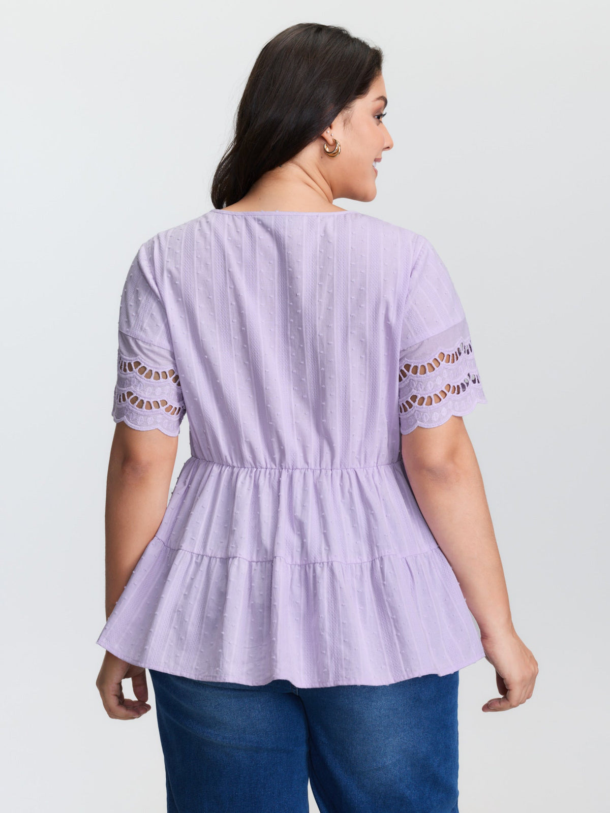 Cotton Textured Tiered Blouse
