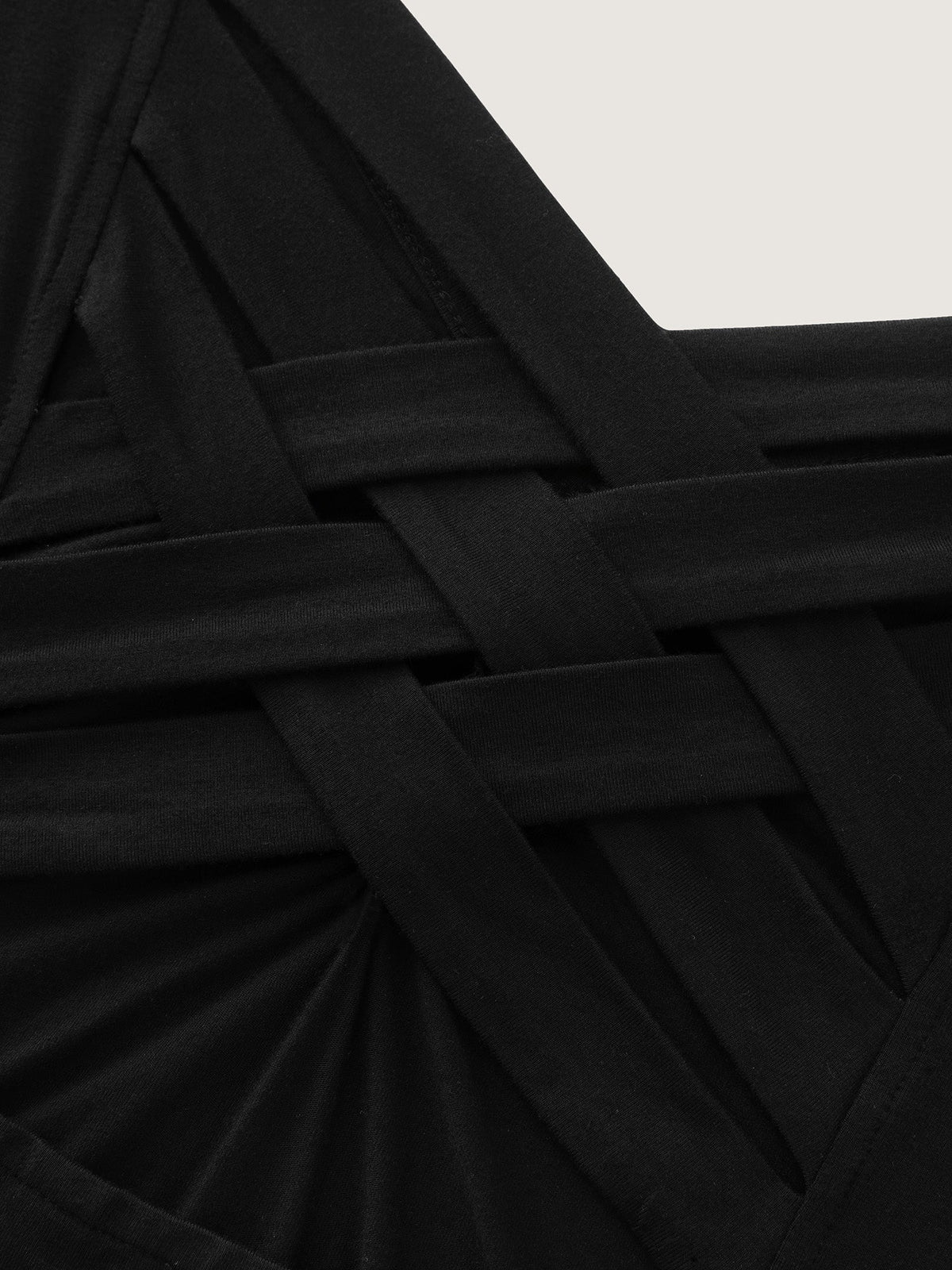 Back Cross-Tie Ruched Front Knit Top