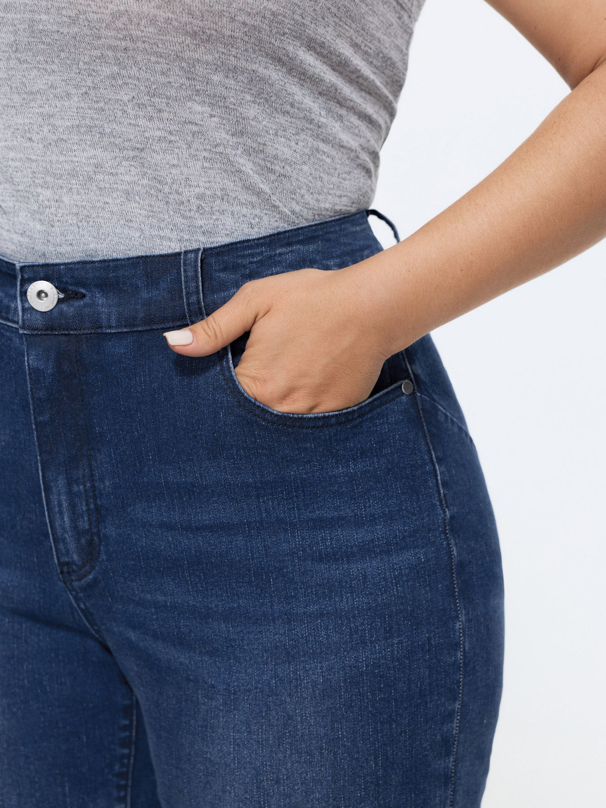 Butt-Lifting Straight-Leg Mid-Rise Jeans