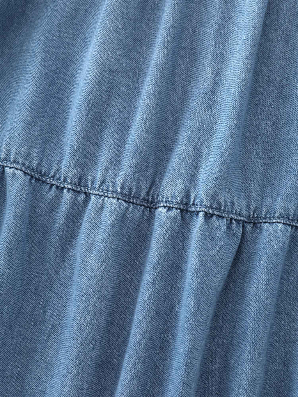 Supersoft Tiered Maxi Denim Skirt