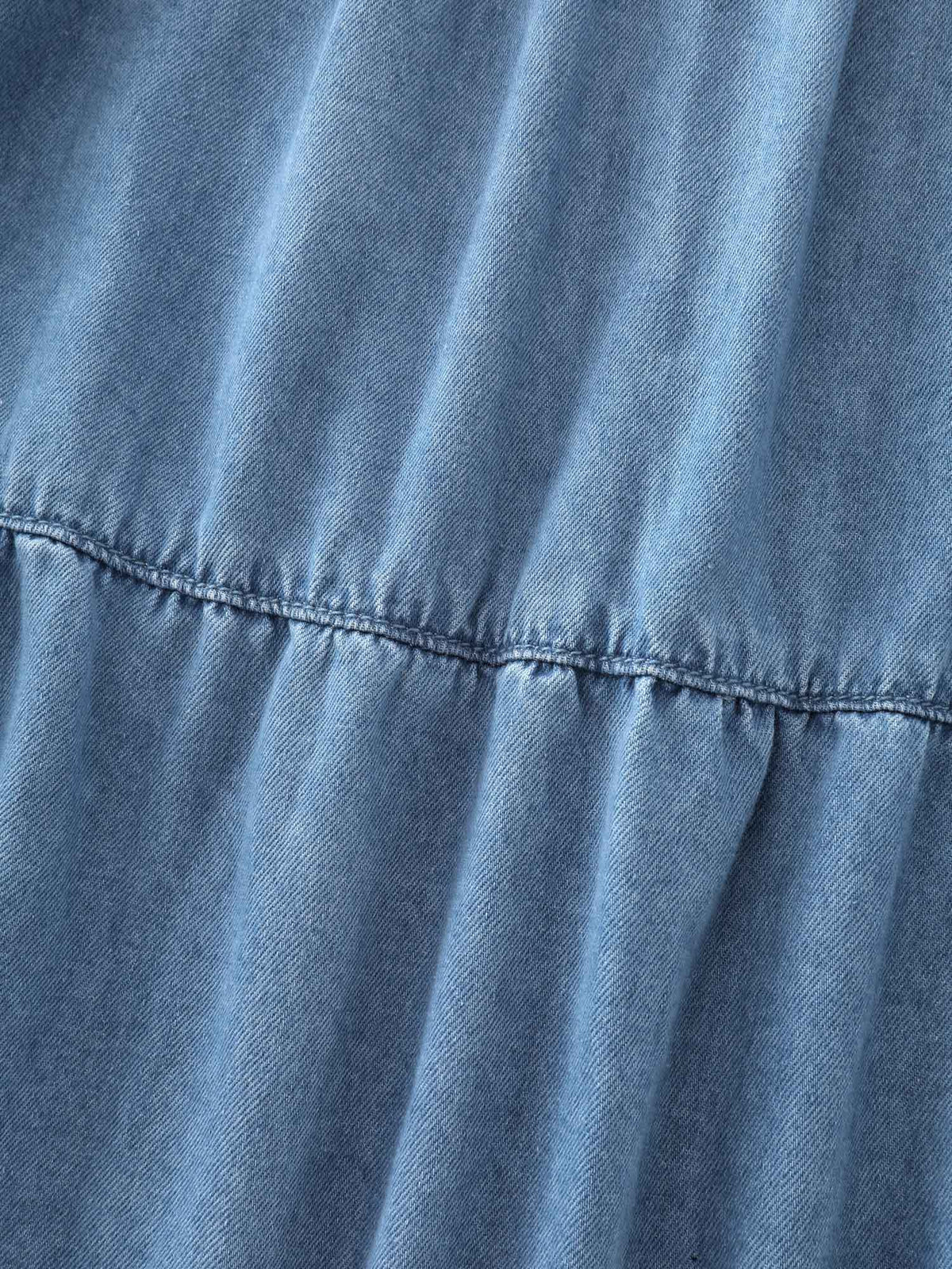 Supersoft Tiered Maxi Denim Skirt