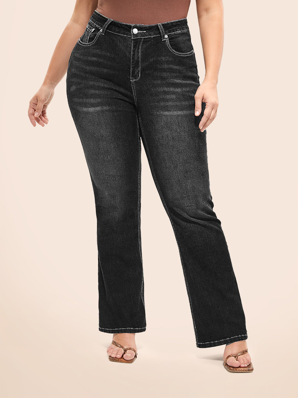 Thigh-Friendly Stretchy Flared Jeans