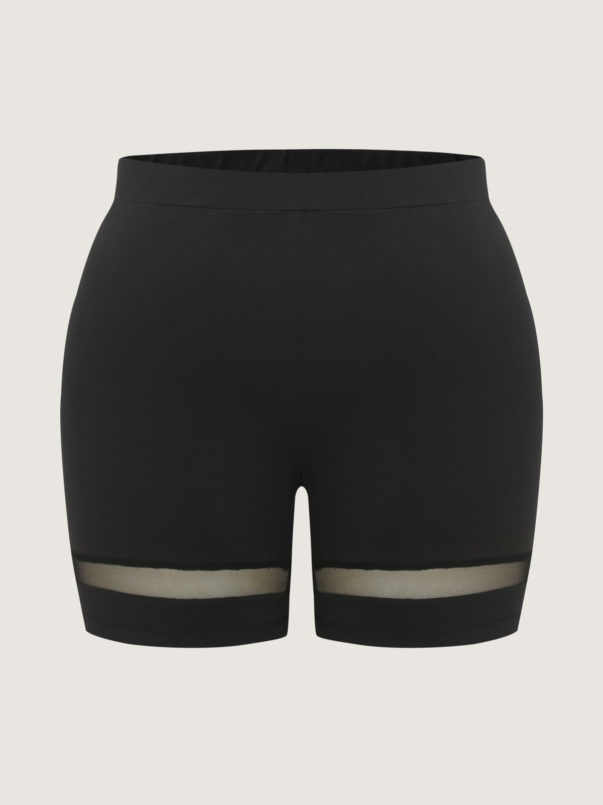 Mid-Rise Sheer Mesh Panel Leggings