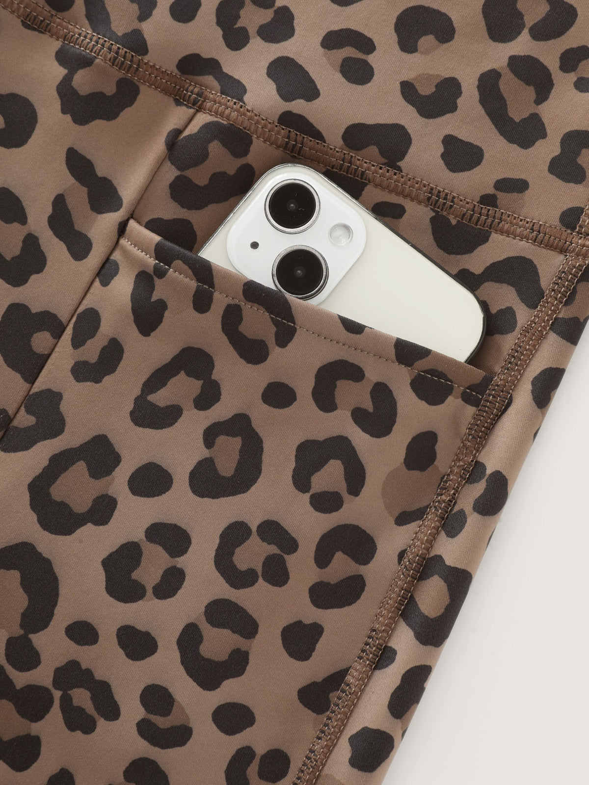 Stretchy Leopard Print Wide Waistband Leggings
