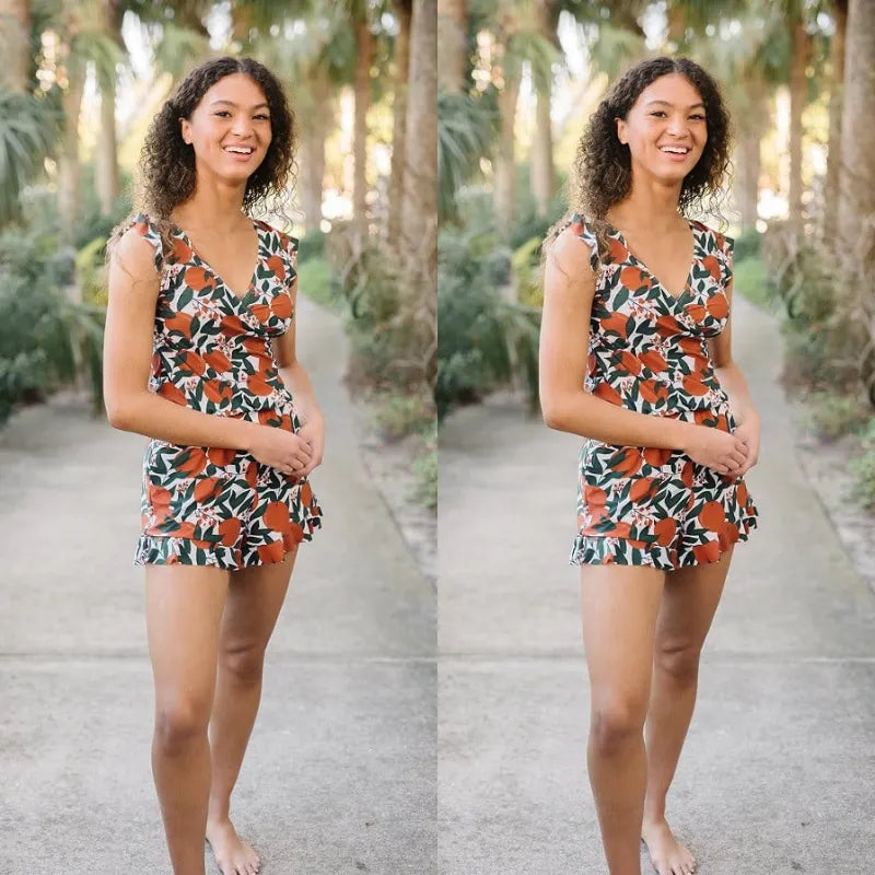 Swim Romper Built-in Bra