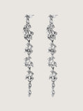Leaf Tassels Rhinestone Earrings