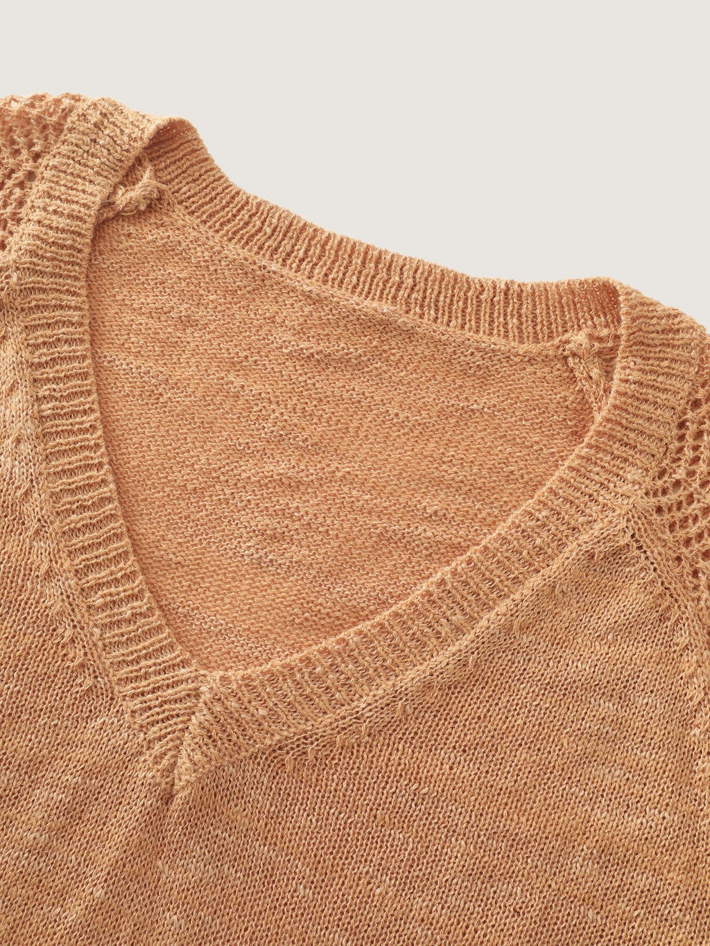 Texture Cut Out Raglan Sleeve Pullover