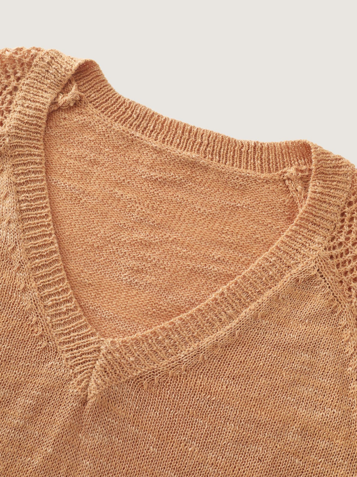 Texture Cut Out Raglan Sleeve Pullover
