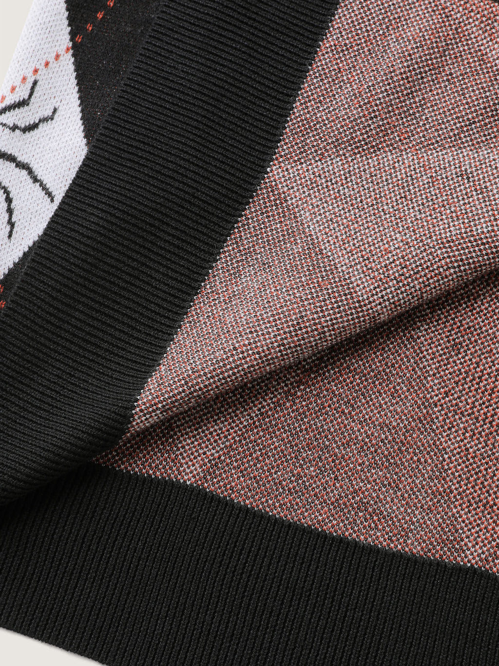Spider Check Jacquard Pockets Knit Cardigan