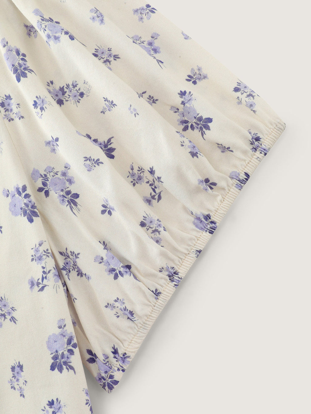 Floral Print Back-Bow Flared Blouse