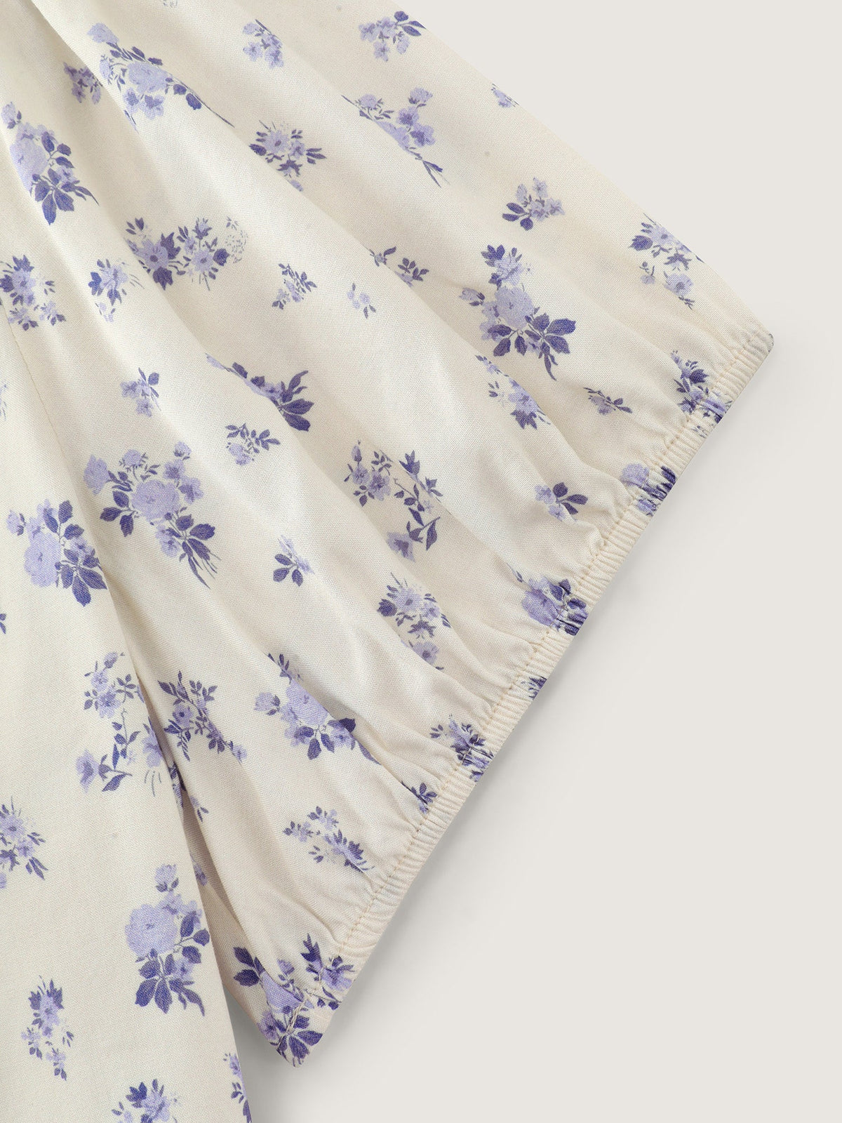 Floral Print Back-Bow Flared Blouse