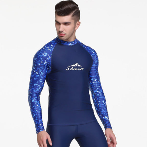 SBART Mens Top Wetsuits Lycra Quick Drying Swim Surf Dive Swimsuit