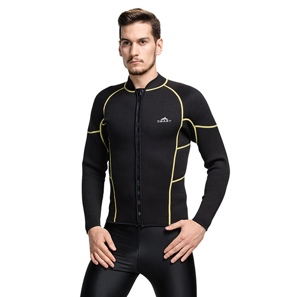 SBART 3MM Neoprene Wetsuit Jacket High Stretch Scuba Diving Jackets