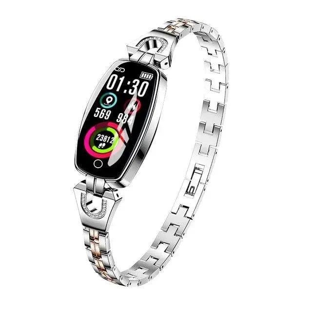Waterproof Smart Fitness Bracelet Watch w/ HR & BP Monitor For Women