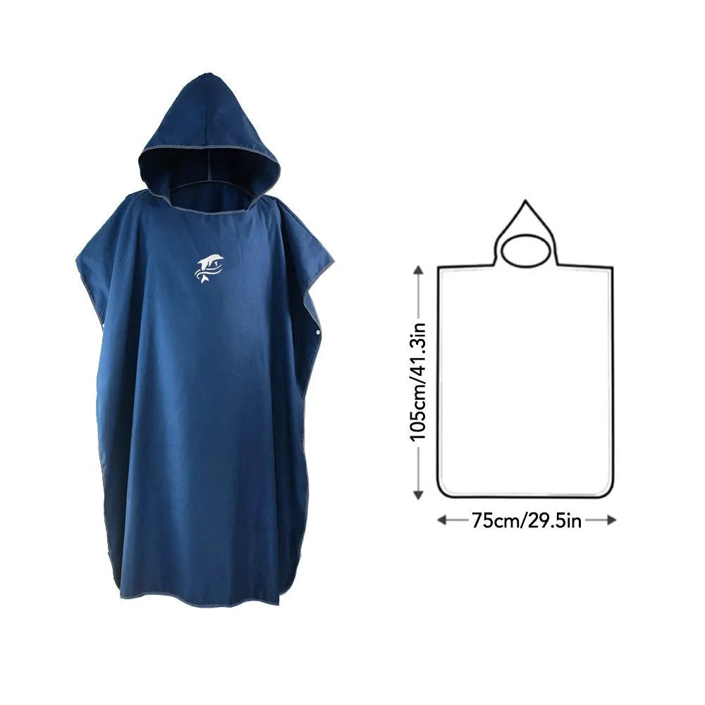 Quick Dry Hooded Towel with Hood Wetsuit Changing Towel