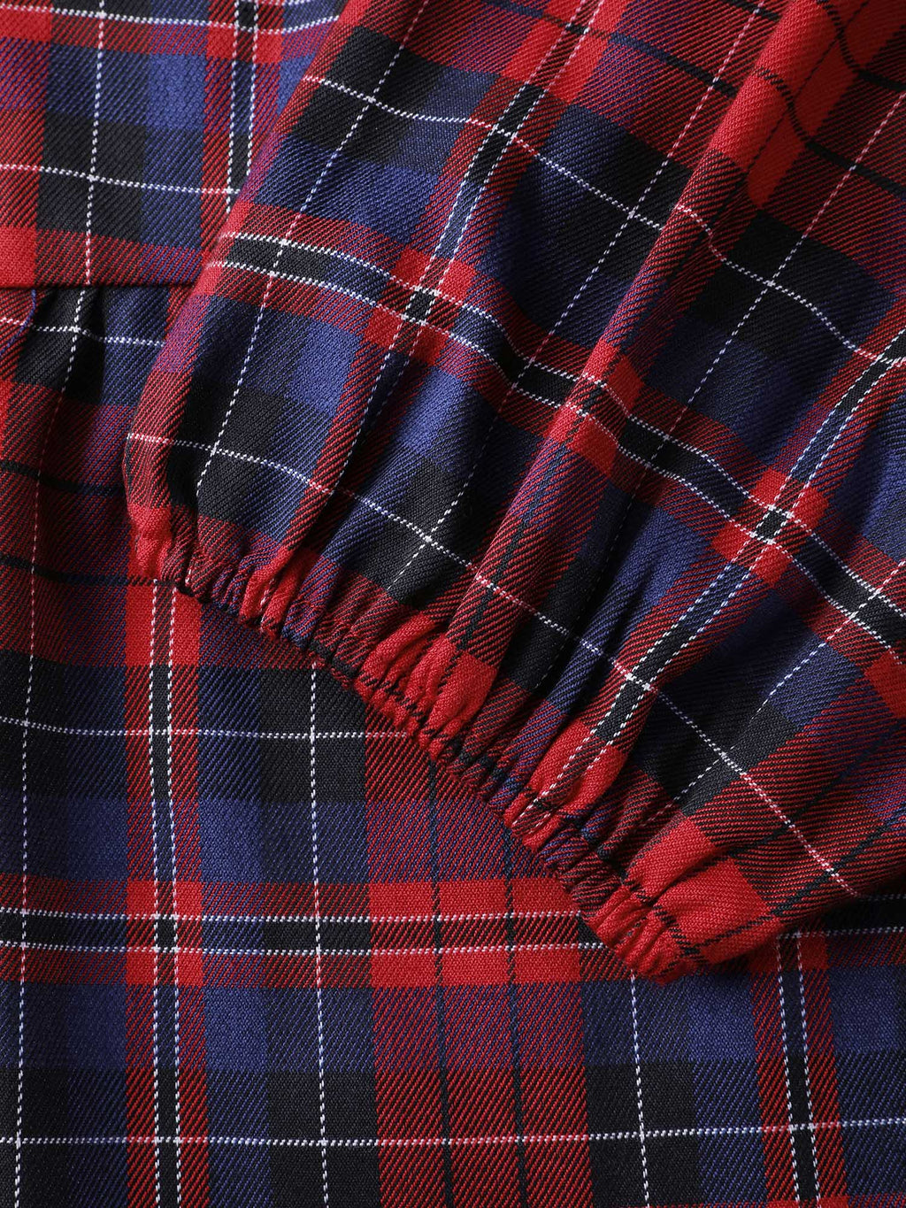 Festive Plaid Bowknots Adjustable Blouse
