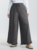 Supersoft Drawstring Waist Ruffled Hem Pants