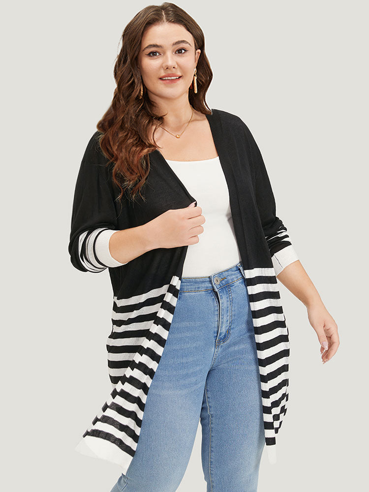 Supersoft Essentials Striped Open Front Cardigan