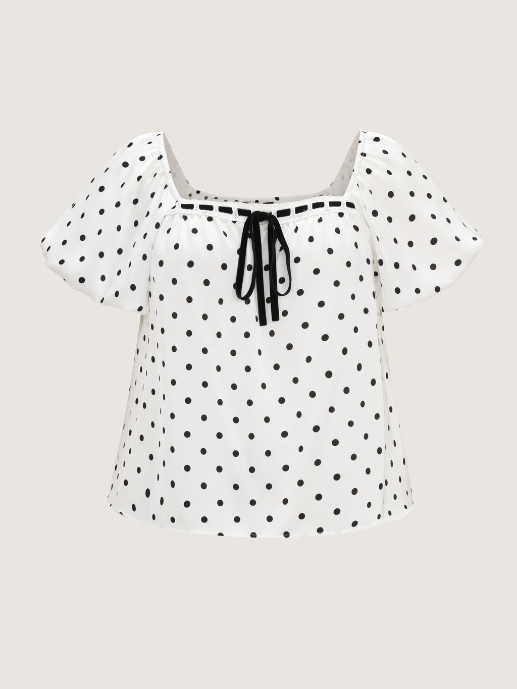 Timeless Polka Dots Neck-Tie Blouse