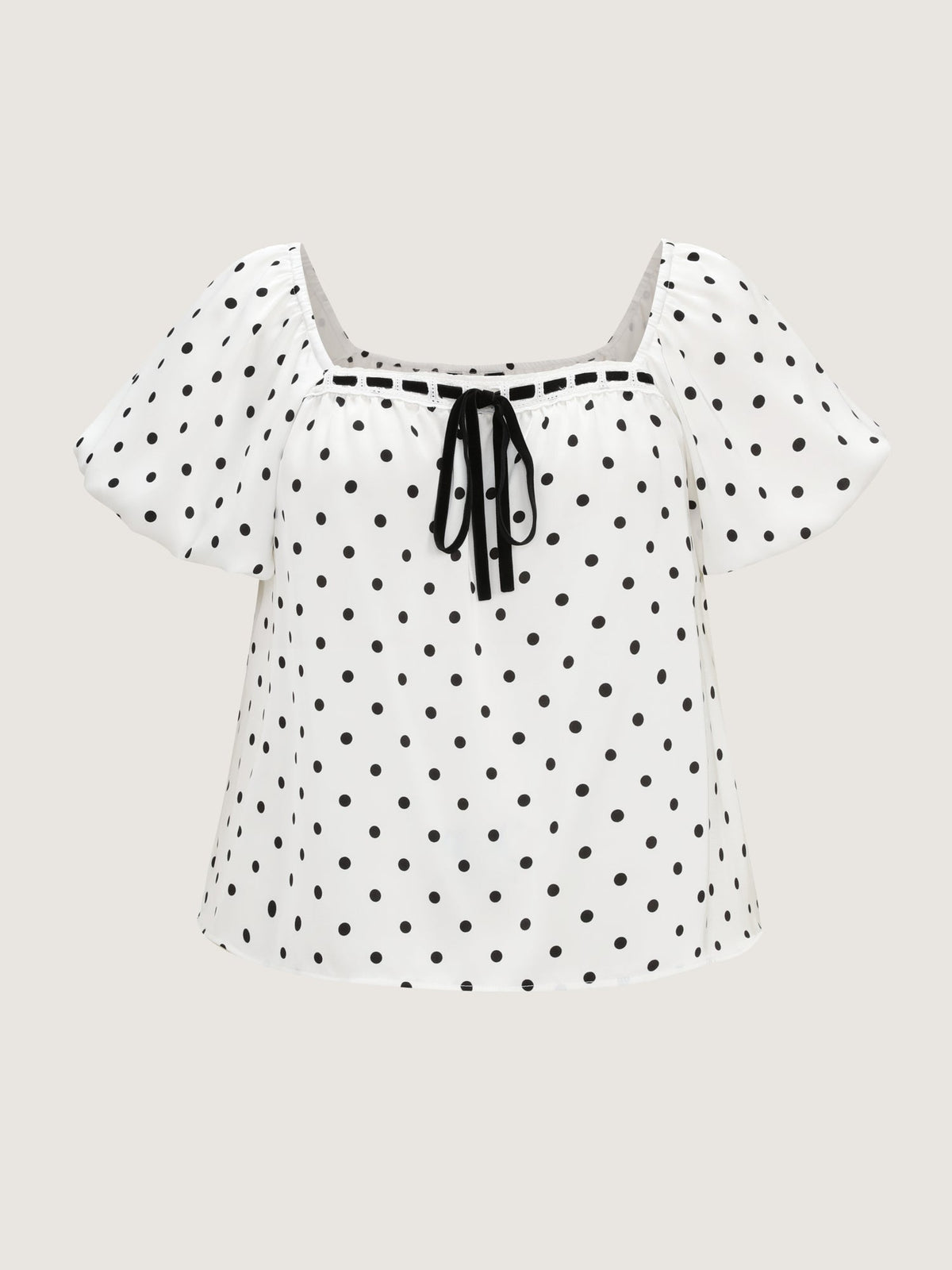 Timeless Polka Dots Neck-Tie Blouse