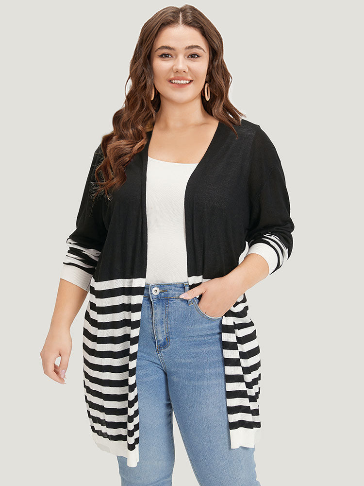Supersoft Essentials Striped Open Front Cardigan