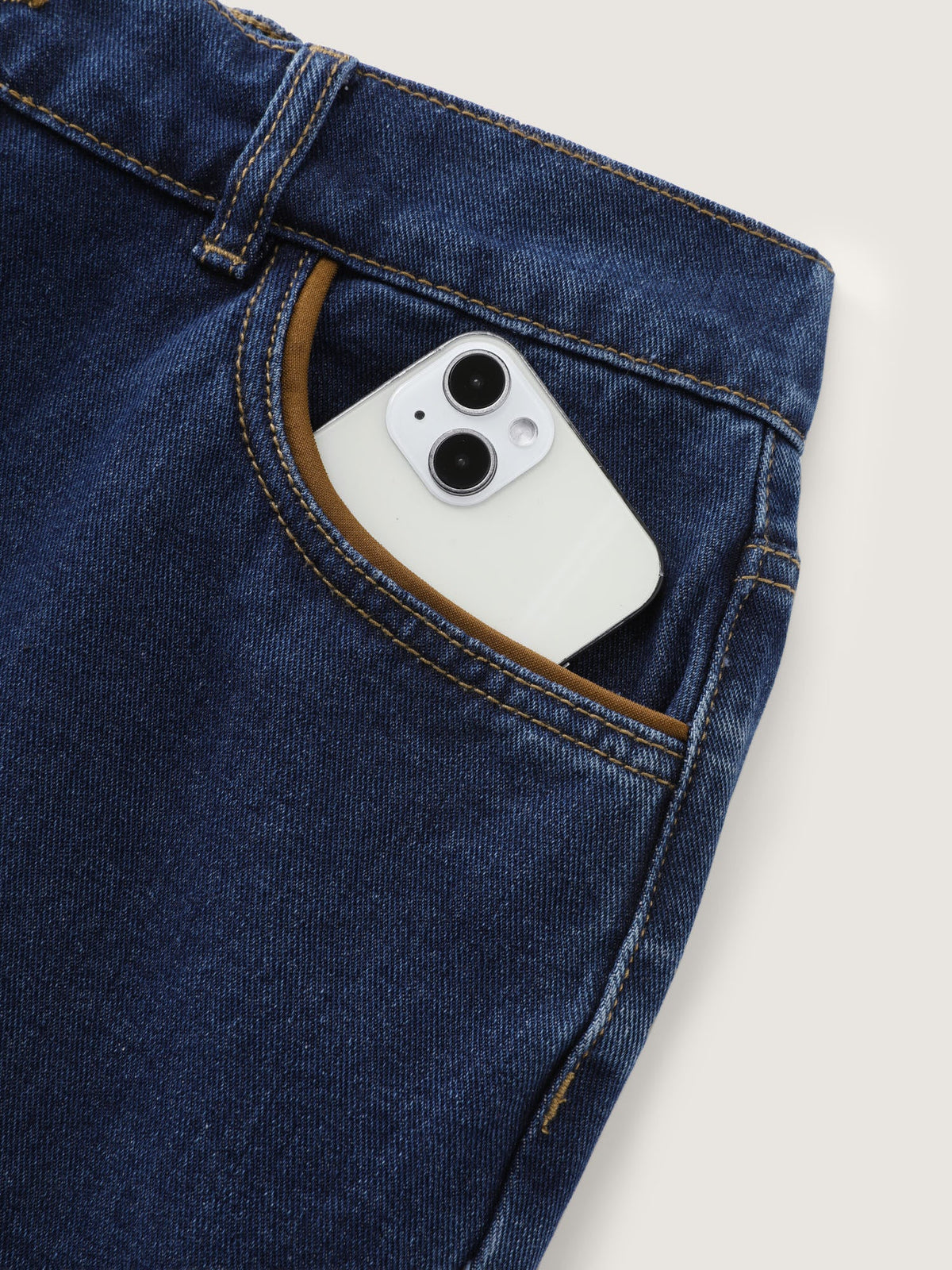 Classic Pull-On Wide-Leg Jeans