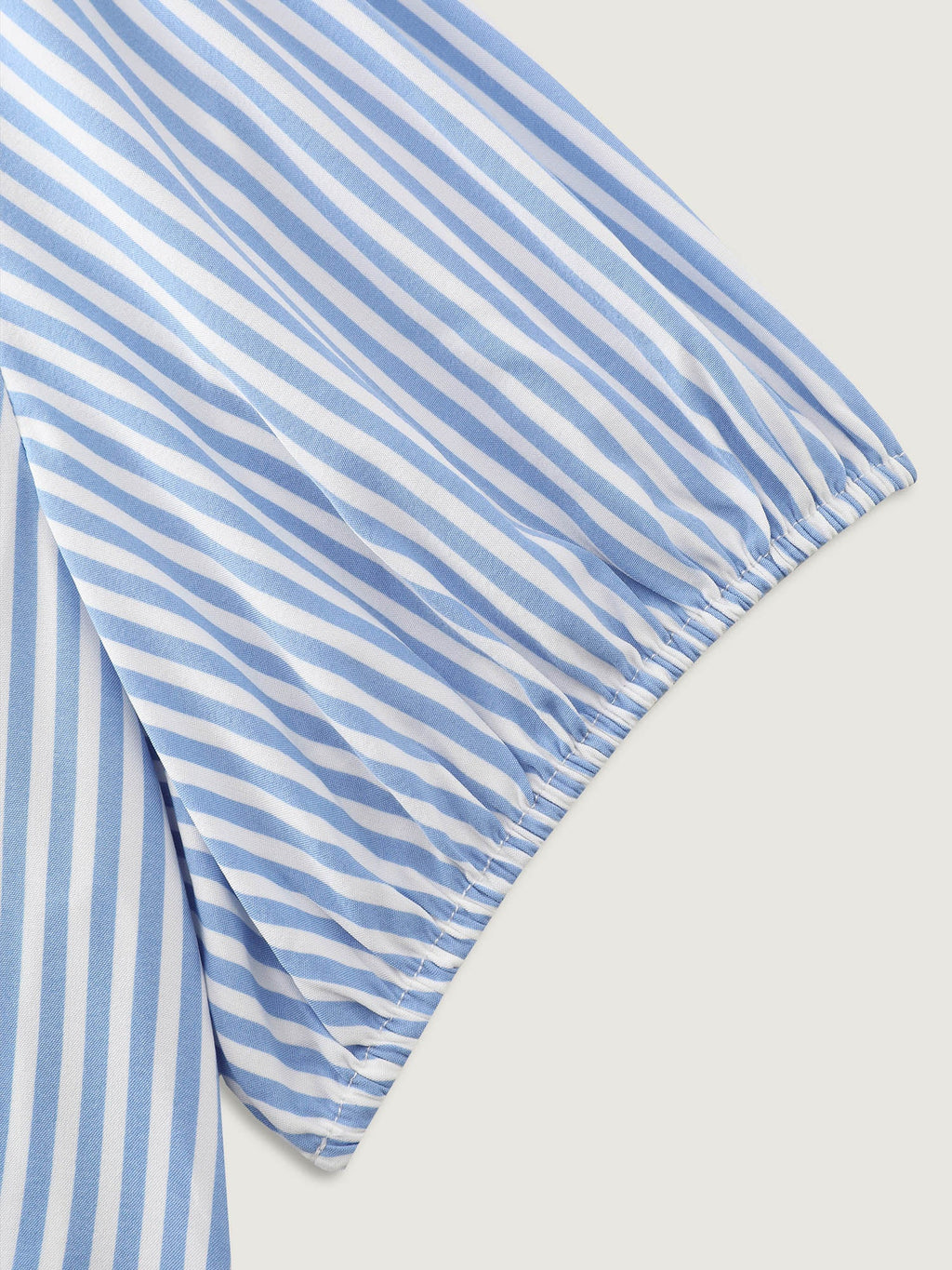 Striped Print Tie-Front Blouse
