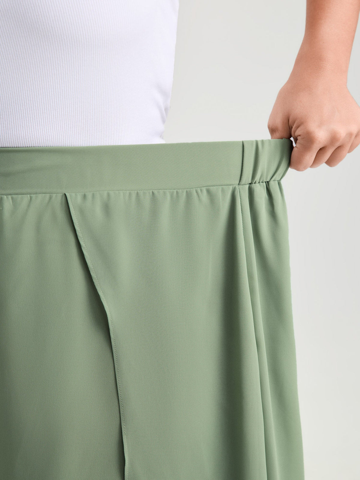 Chiffon Stretchy Waist Flowy Pants