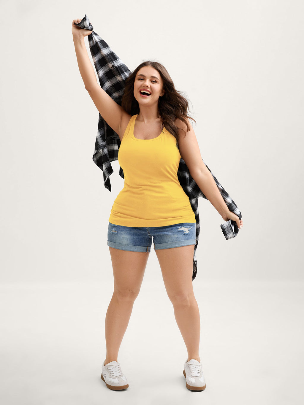 Supportive Bra Pleated Fitted Tank Top