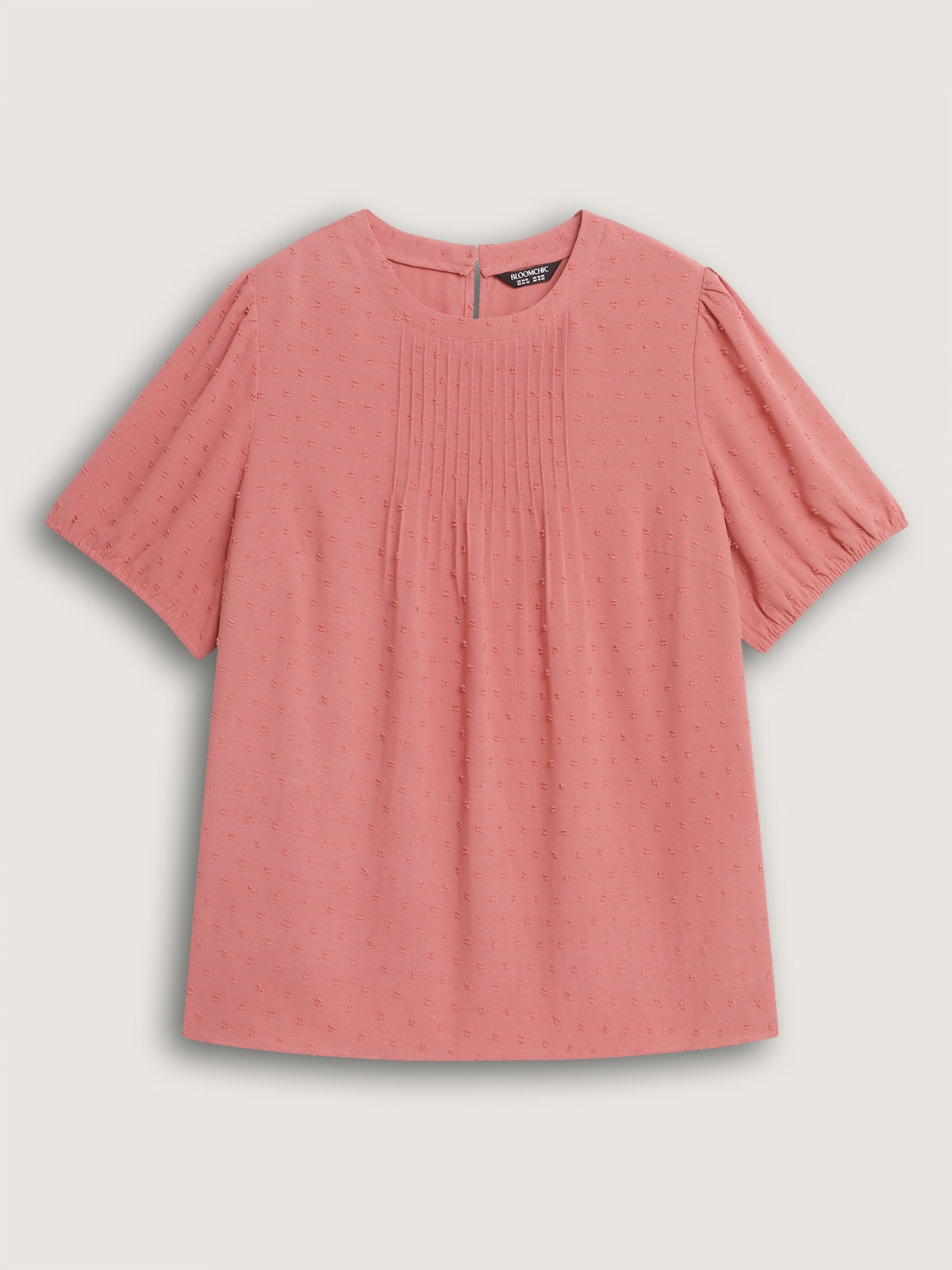 Textured Dots Pleated Blouse