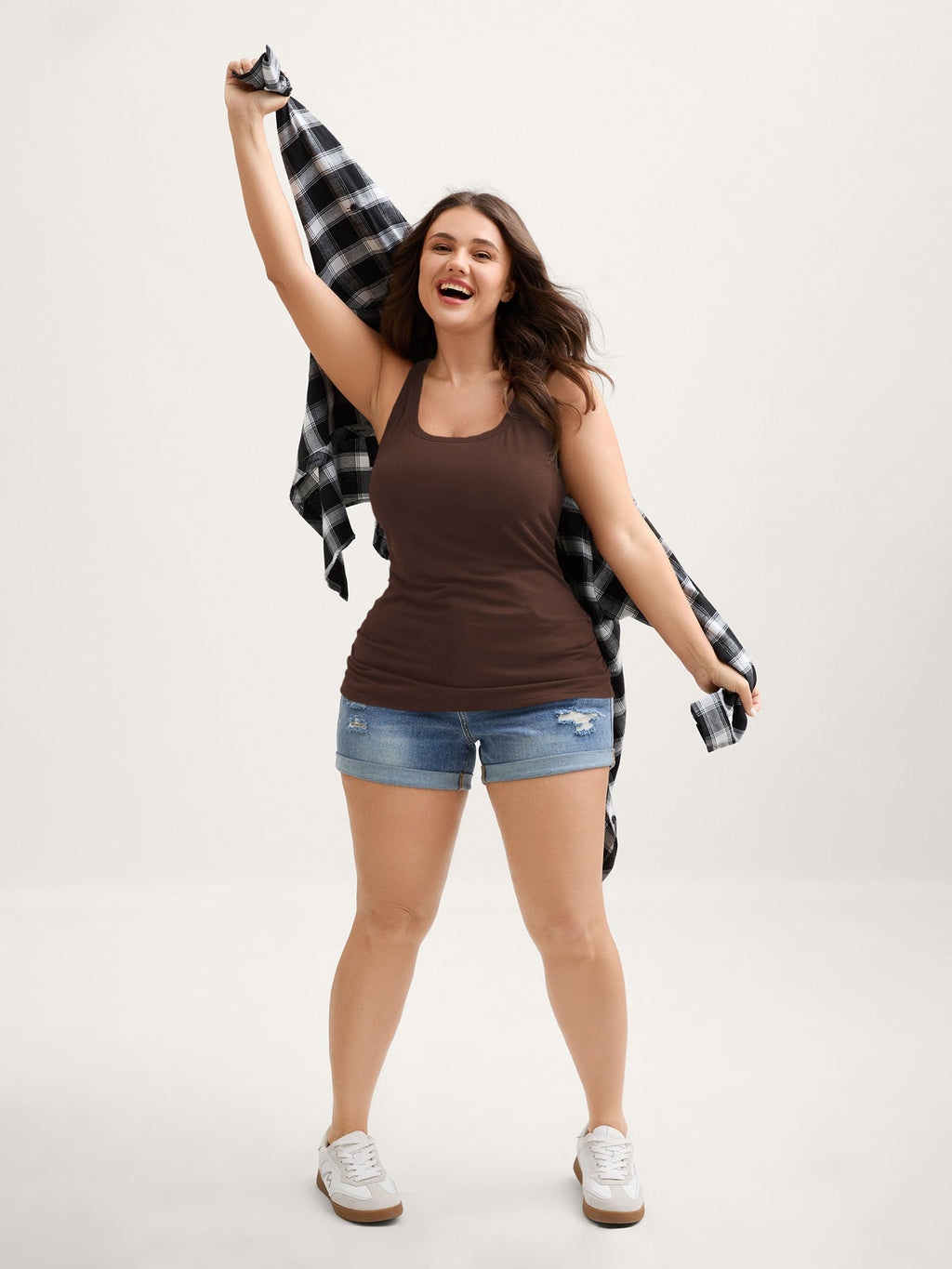 Supportive Bra Pleated Fitted Tank Top