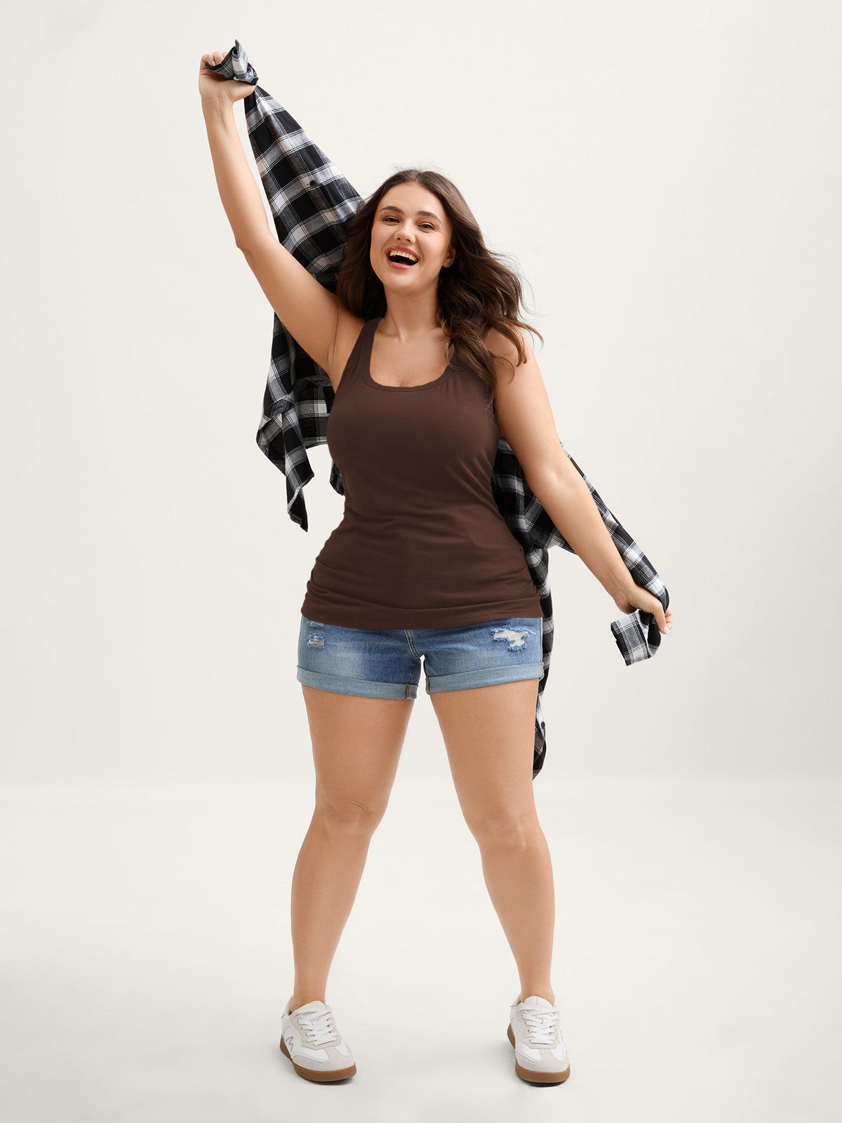 Supportive Bra Pleated Fitted Tank Top