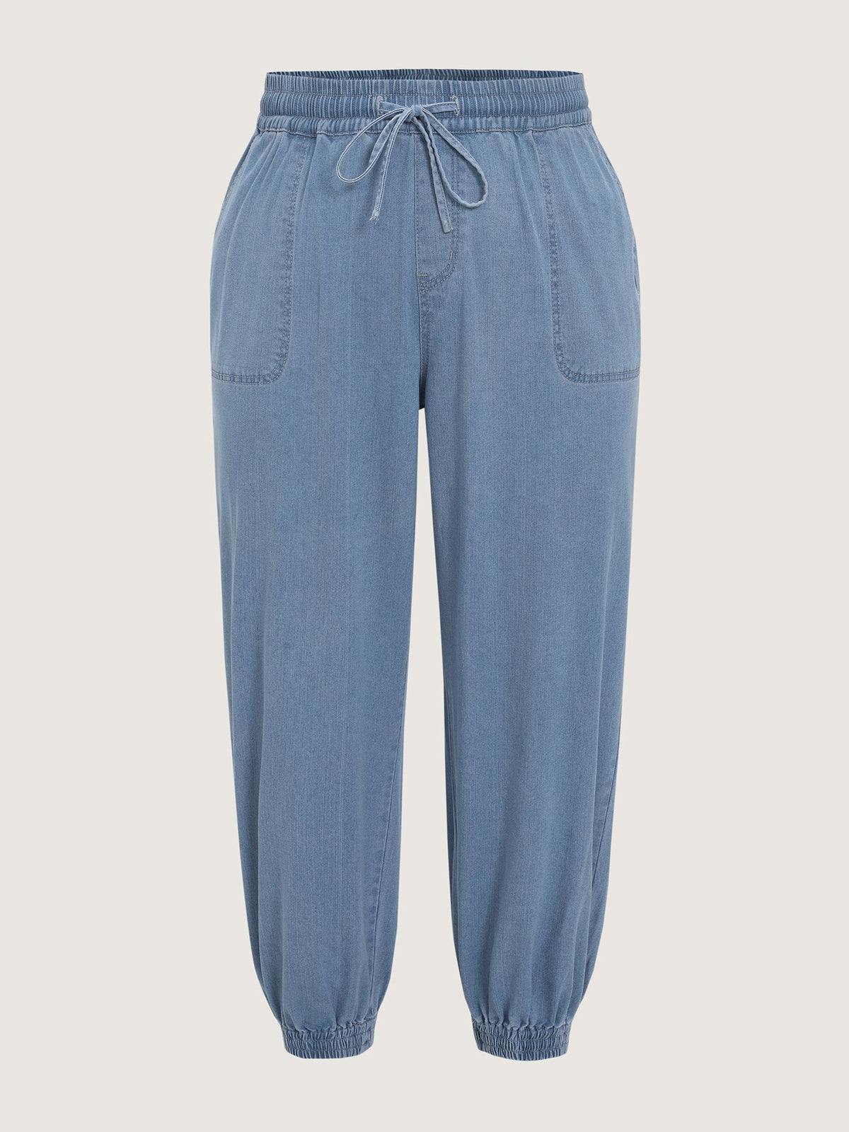 Pull-On Elastic Waist Harem Jeans