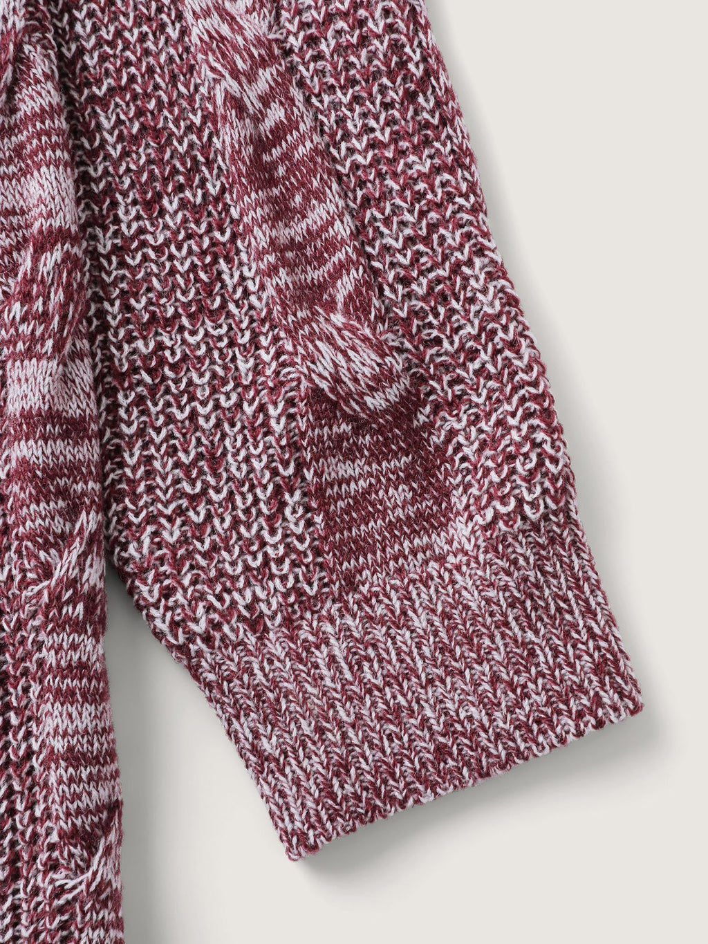 Cable Stitch Heather Hooded Knit Cardigan