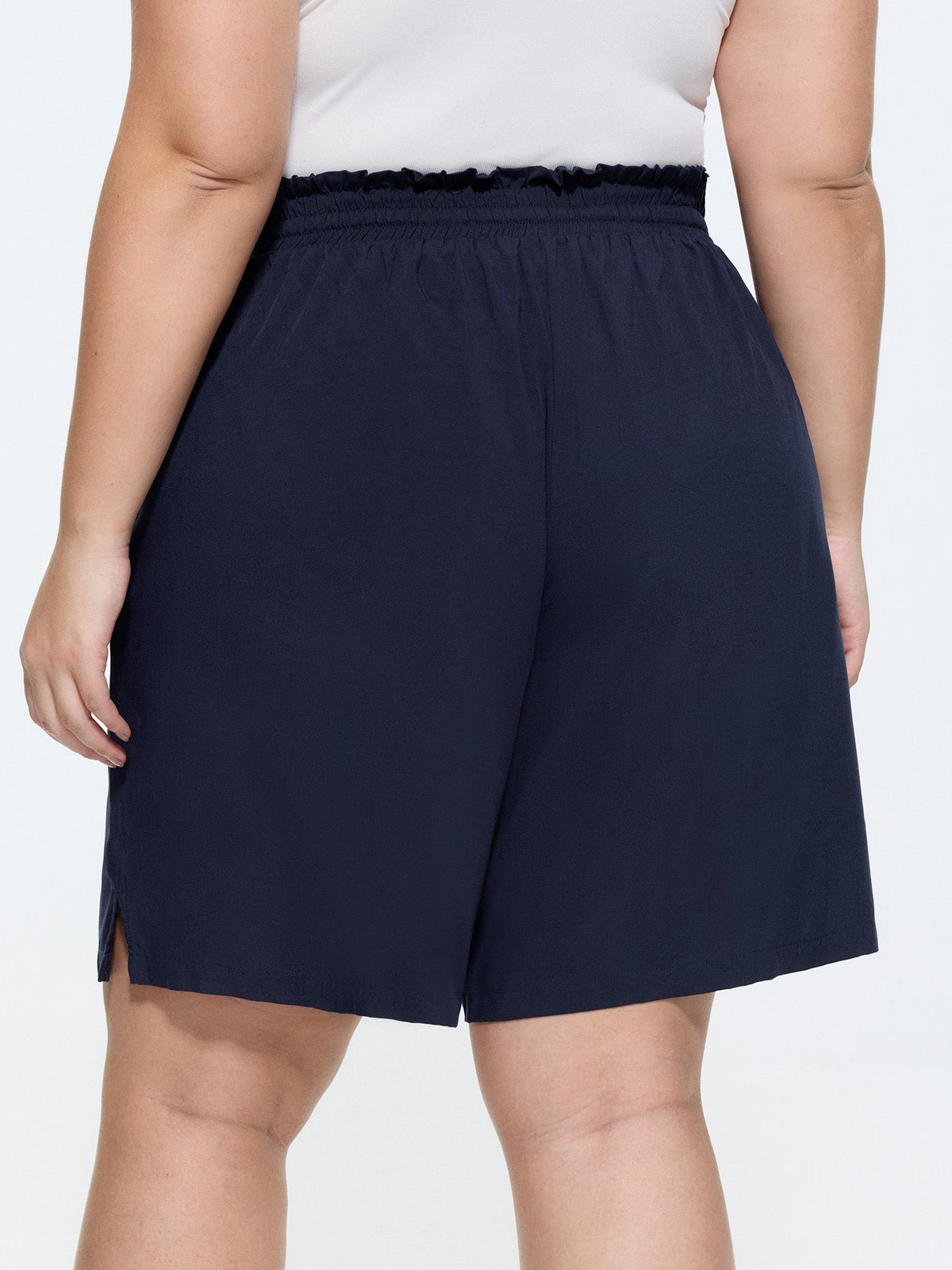 Drawstring Waist Pockets Relaxed-Fit Shorts