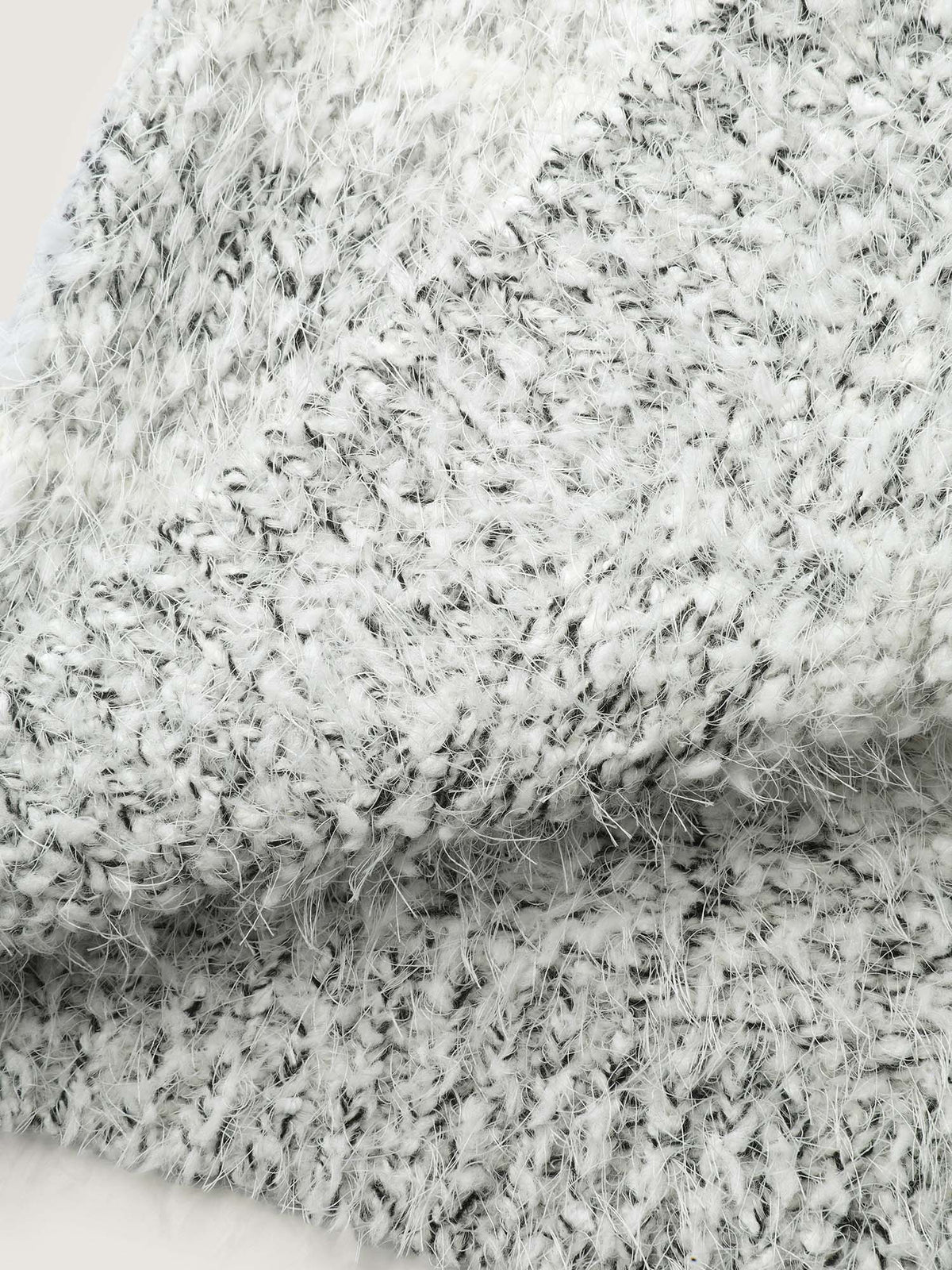 Plush Textured Striped Knit Cardigan