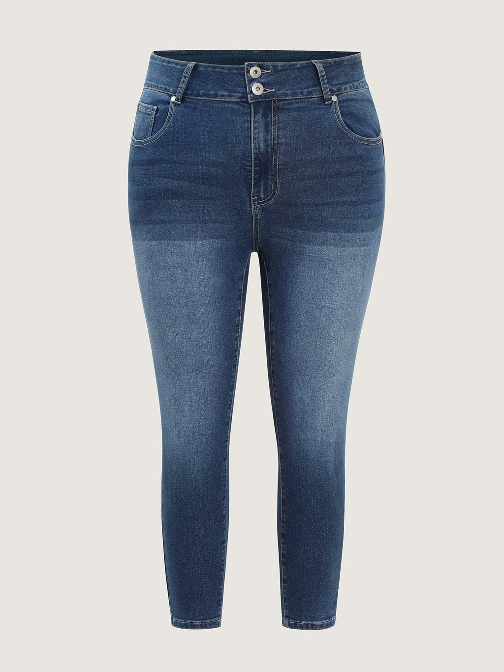 Stretchy Mid-Rise Skinny-Fit Jeans