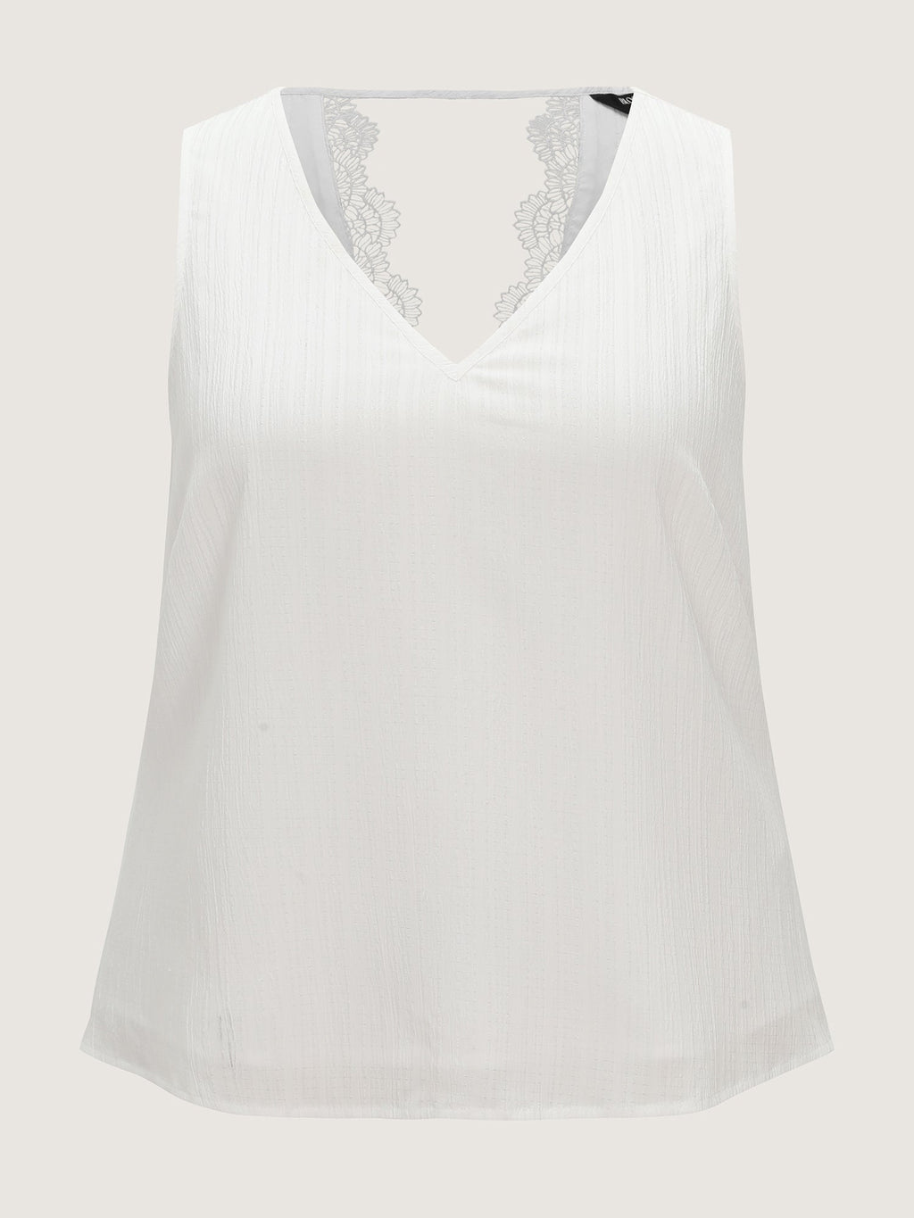 Lace Textured Sleeveless Blouse