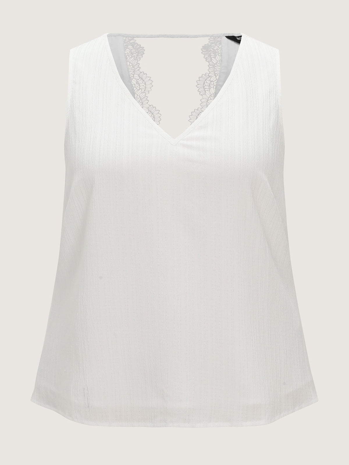 Lace Textured Sleeveless Blouse