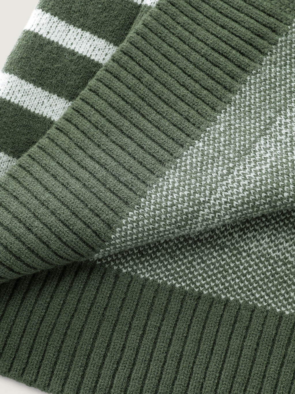 Supersoft Stripe Checkered Pockets Knit Cardigan