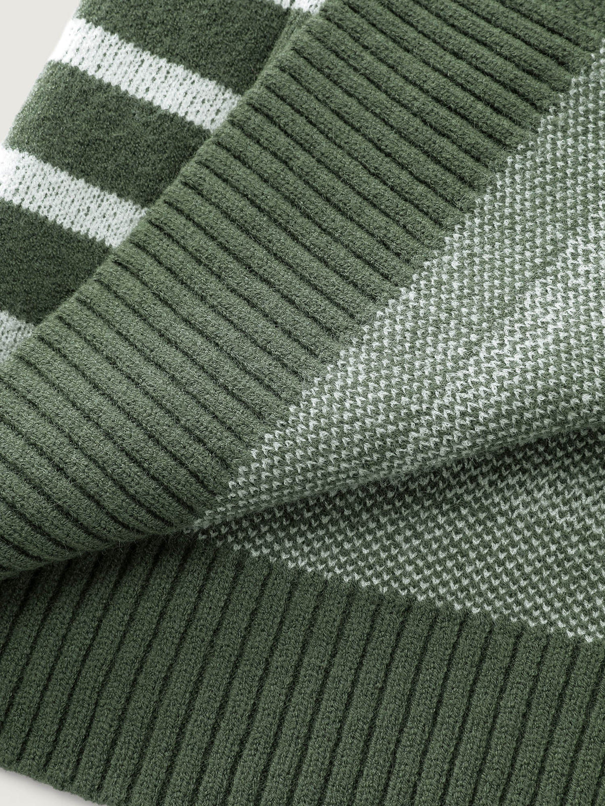 Supersoft Stripe Checkered Pockets Knit Cardigan