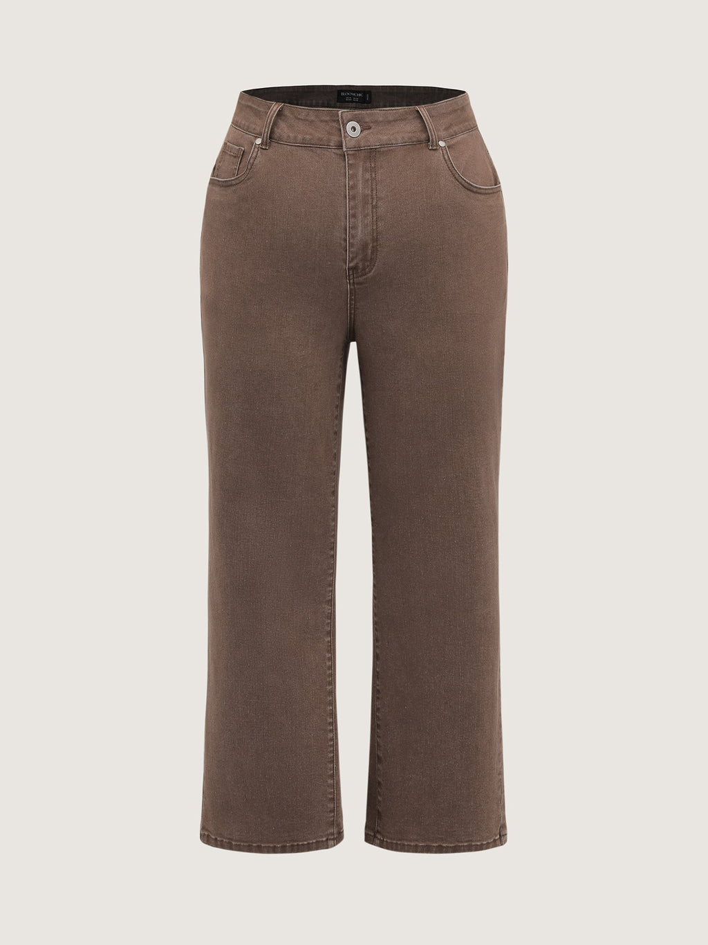 Classic High-Rise Cropped Straight-Leg Jeans
