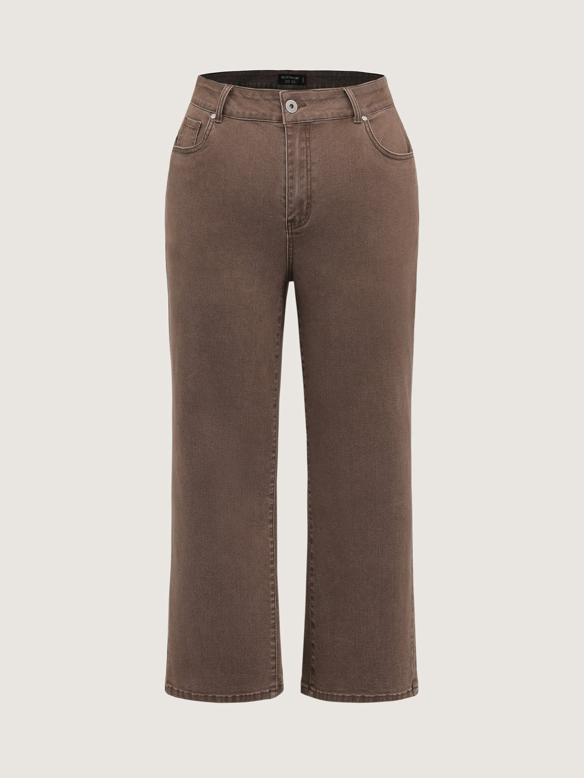 Classic High-Rise Cropped Straight-Leg Jeans