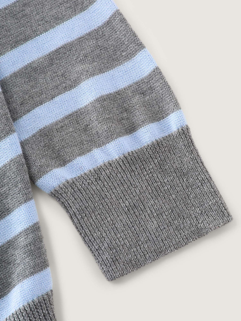 Striped Metallic Button Knit Cardigan
