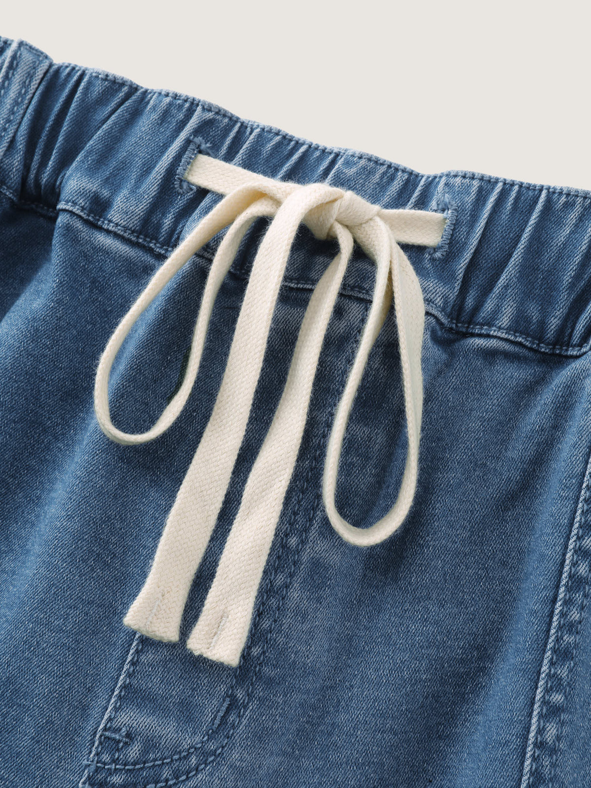 Stretchy Elastic Back Waist Jeans