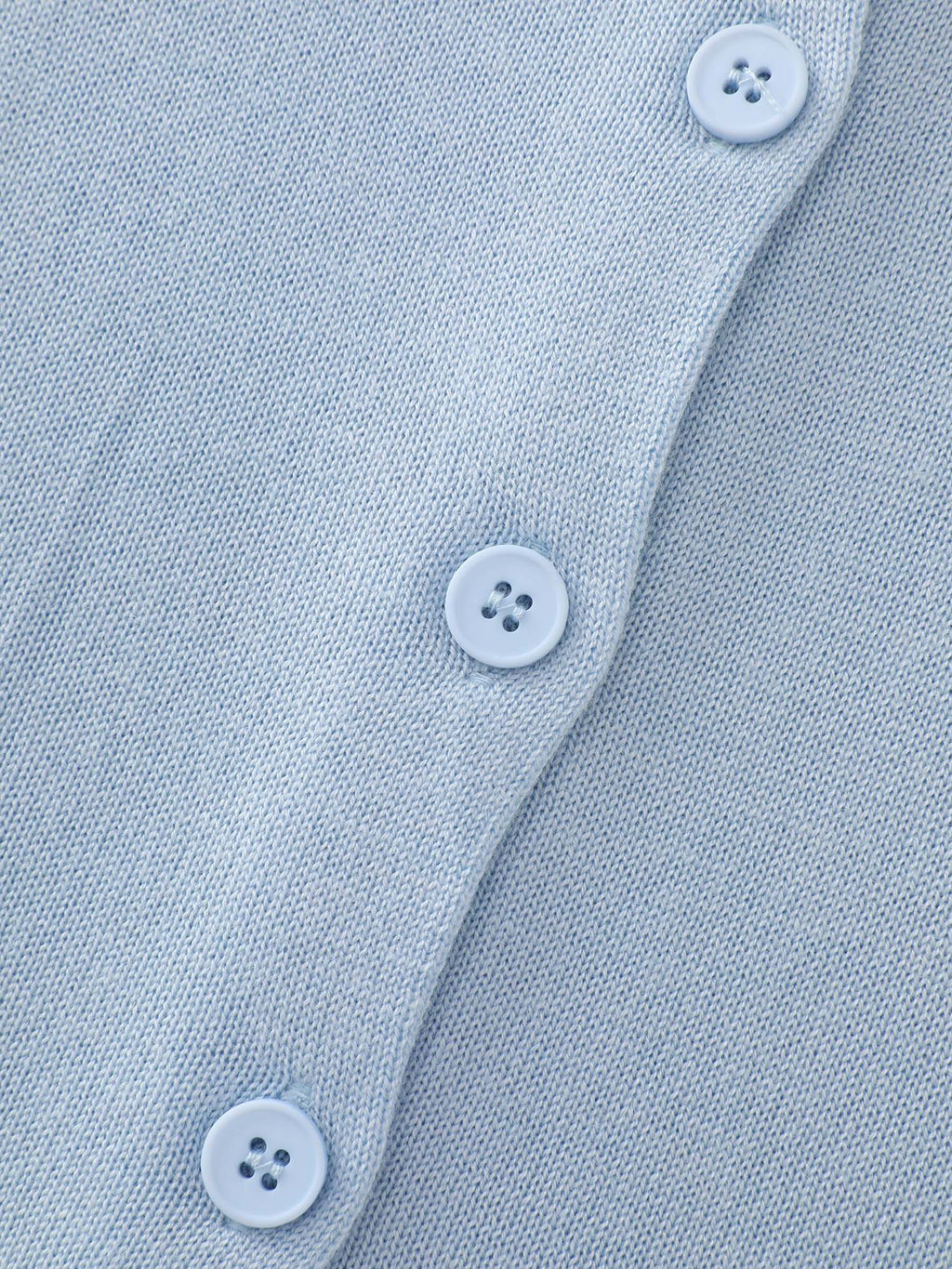 Classic Solid Crew Neck Button Down Knit Cardigan