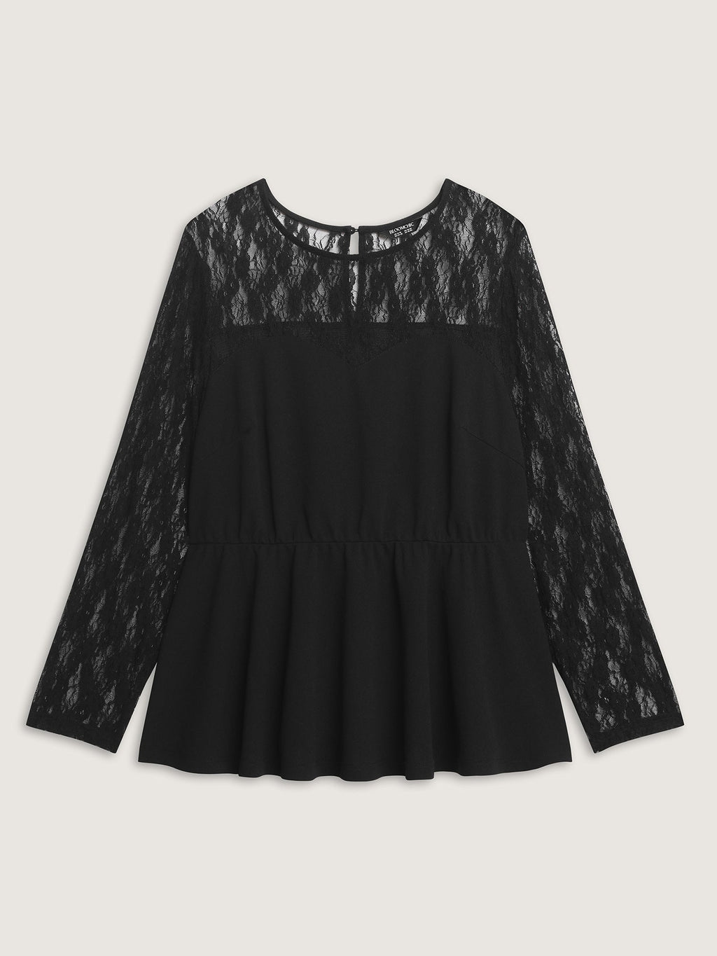Sheer Lace Crisscross Plain Top